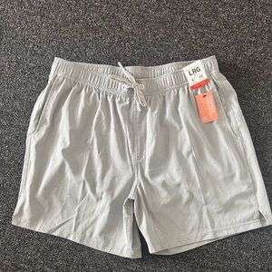 LRG Men's Light Gray Elastic Waist Shorts